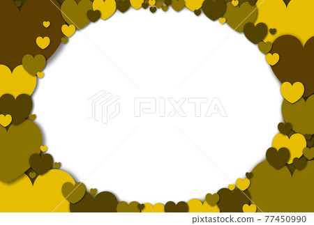 Heart material Elliptical frame made by collage of large and small brown hearts White in the frame Horizontal Other colors available Heart material Elliptical frame made by collage of large and small brown hearts White in the frame Horizontal Other colors available 77450990
