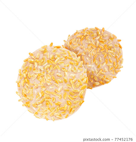 Hand-painted watercolor style illustration of sesame dumplings 77452176