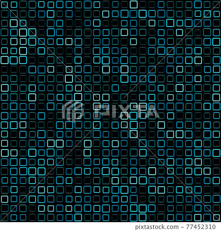 3d square glossy tiled blue tube with rounded corner pattern 77452310