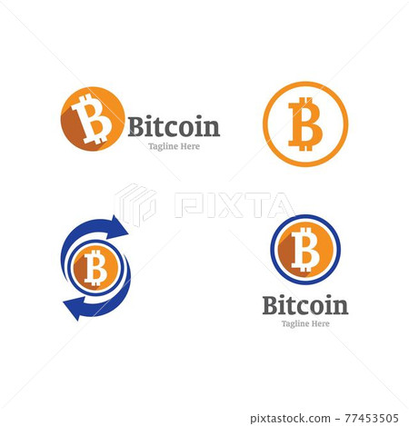 Bit coin icon template 77453505