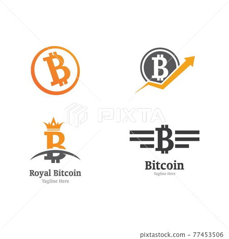 Bit coin icon template 77453506