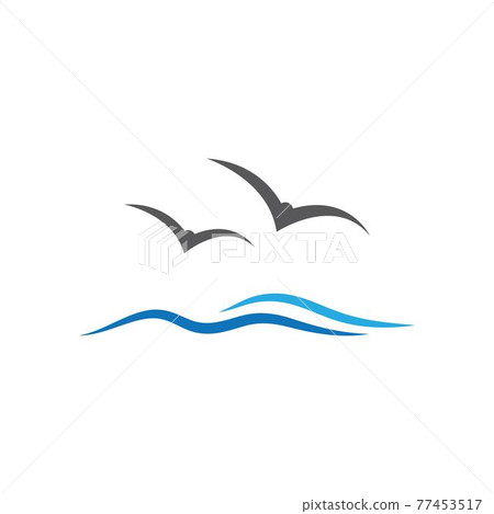 Water Wave symbol and icon 77453517