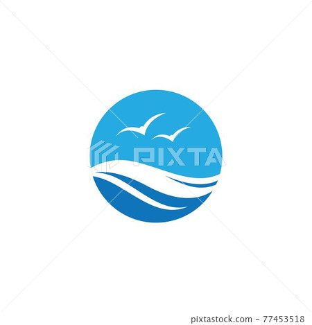 Water Wave symbol and icon 77453518