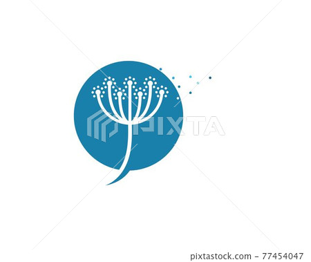 dandelion flower logo icon vector dandelion flower logo icon vector 77454047