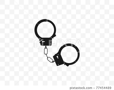 Handcuffs, arrest icon. Vector illustration, flat design. Handcuffs, arrest icon. Vector illustration, flat design. 77454489