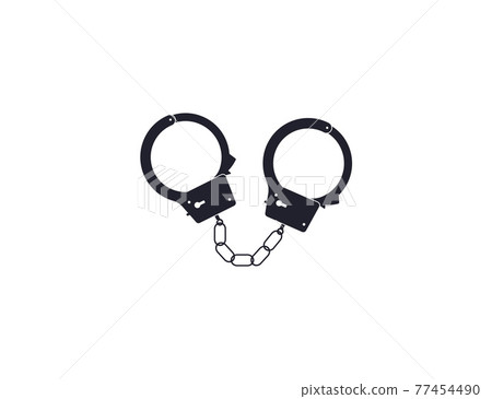 Handcuffs icon. Vector illustration, flat. Handcuffs icon. Vector illustration, flat. 77454490