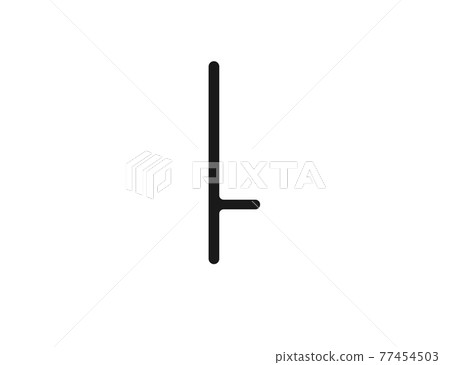 Police baton icon. Vector illustration, flat design. 77454503