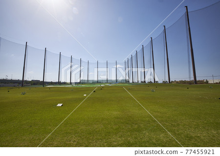 Driving range on a sunny day Driving range on a sunny day 77455921