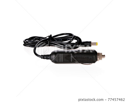 car plug, cigarette lighter plug on a white background car plug, cigarette lighter plug on a white background 77457462