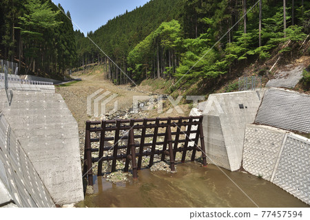 Takano River, Shiso City, stone removal management type sabo dam for sediment disaster recovery work Takano River, Shiso City, stone removal management type sabo dam for sediment disaster recovery work 77457594