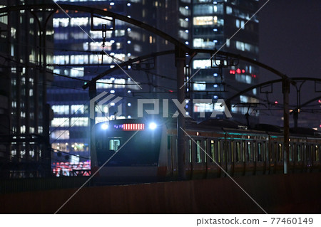 Railway scenery seen from Ryukan Sakura Bridge 77460149