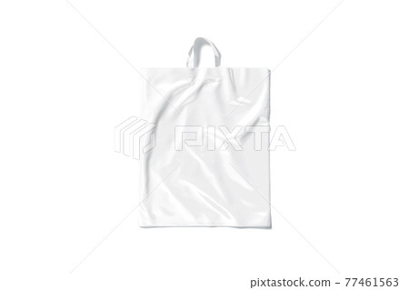 Blank white loop handle plastic bag mockup, top view Blank white loop handle plastic bag mockup, top view 77461563