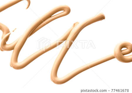 Beige beauty cosmetic texture isolated on white background, smudged makeup emulsion cream smear or foundation smudge, crushed cosmetics product and paint strokes Beige beauty cosmetic texture isolated on white background, smudged makeup emulsion cream smear or foundation smudge, crushed cosmetics product and paint strokes 77461678