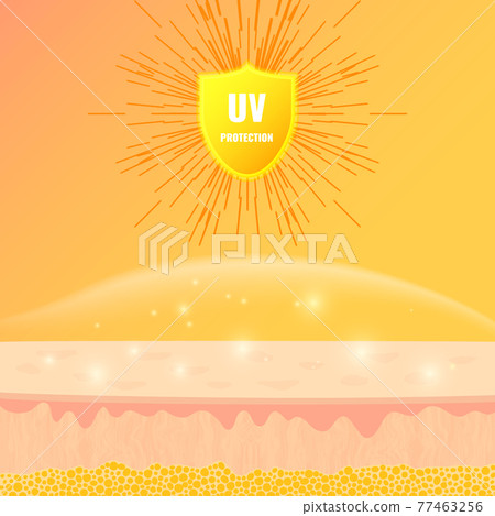 Skin protection from UV sun rays concept 77463256