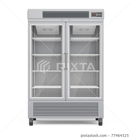 Vaccine refrigerator, empty, front view.3D rendering 77464325