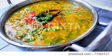 Chana dal Tadka Curry , Indian traditional dish Chana dal Tadka Curry , Indian traditional dish 77465317