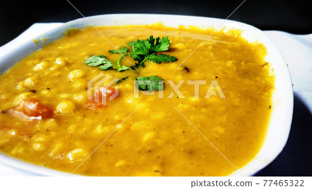 Chana dal Tadka Curry , Indian traditional dish 77465322