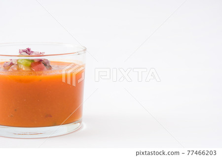 Gazpacho soup in glass 77466203