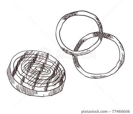 Vegetables top view frame. Engraved design. Pieces of onion prepared to bbq design template. Vintage hand drawn sketch vector illustration. Good nutrition 77466606