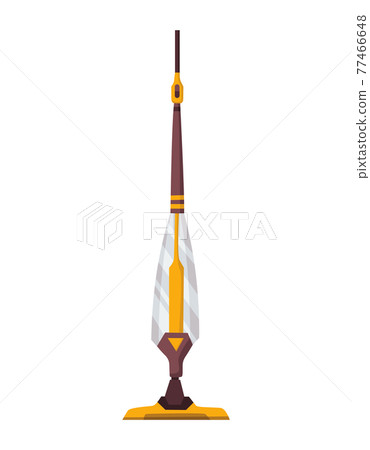 Vacuum cleaner modern icon. Carpet cleaner item or washing robot cyclone. Cartoon vector cleaning equipment for home, office or car 77466648