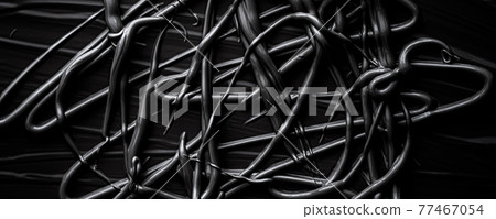 Black cream texture background, cosmetic product and makeup backdrop for luxury beauty brand, holiday banner design, abstract wall art or artistic paint brush stroke 77467054