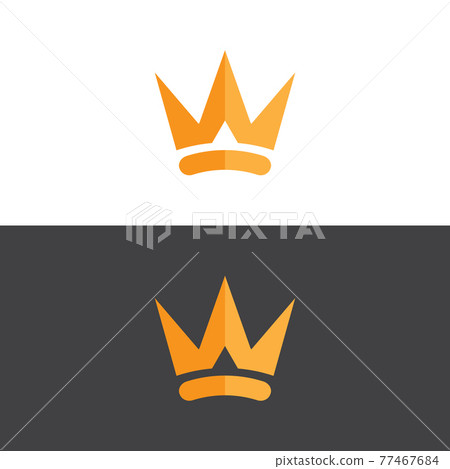 elegant crown logo in gold vector image - Stock Illustration [77467684 ...