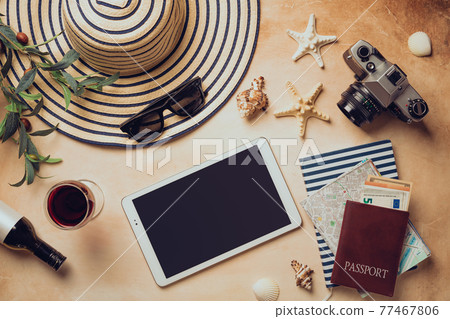 Top view travel concept 77467806