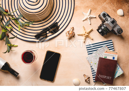 Top view travel concept 77467807