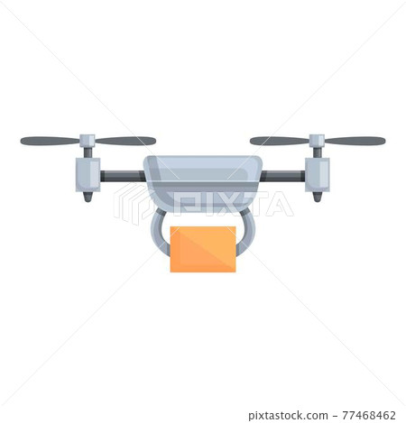 Drone delivery icon, cartoon style 77468462
