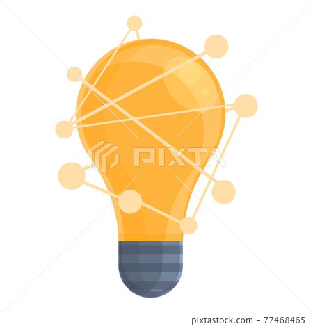 Smart lightbulb futuristic icon, cartoon style Smart lightbulb futuristic icon, cartoon style 77468465