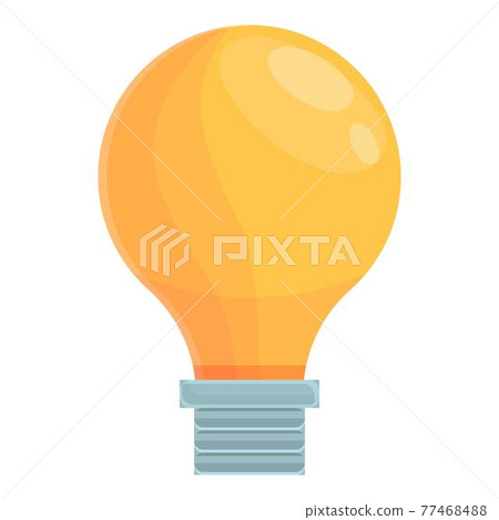 Lightbulb icon, cartoon style Lightbulb icon, cartoon style 77468488