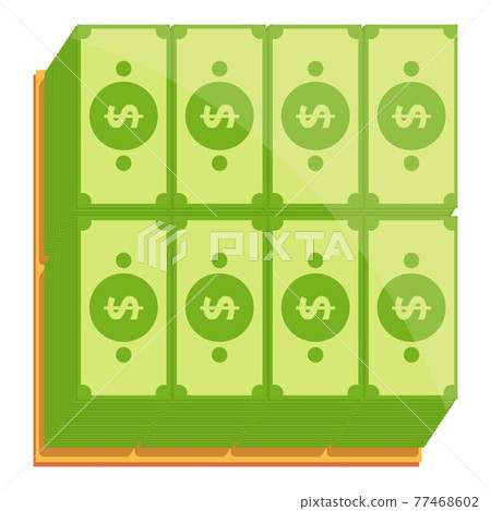 Bank cash top view icon, cartoon style Bank cash top view icon, cartoon style 77468602