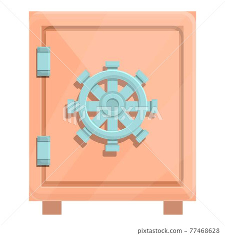 Deposit home safe icon, cartoon style 77468628