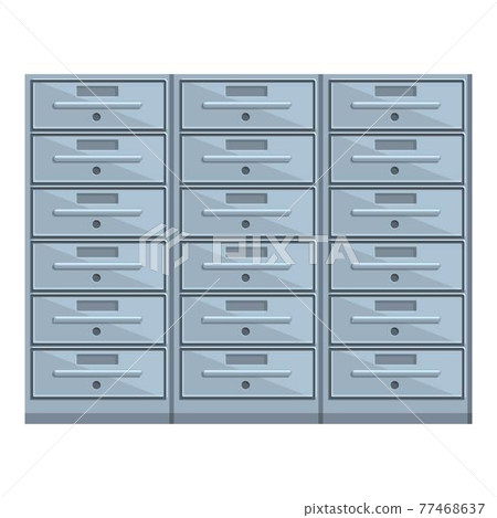 Deposit room button icon, cartoon style 77468637
