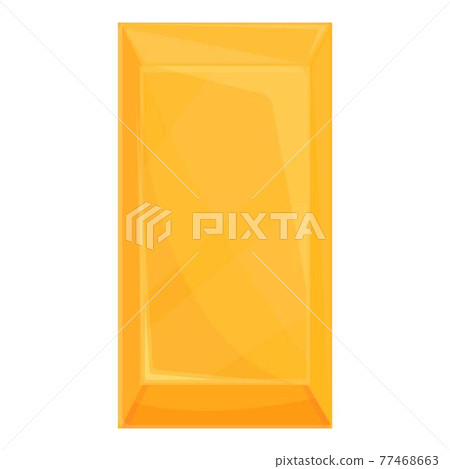 Golden bar fund icon, cartoon style Golden bar fund icon, cartoon style 77468663