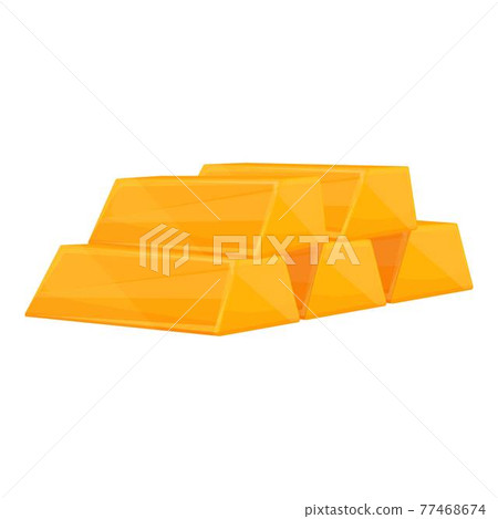 Gold bar deposit icon, cartoon style Gold bar deposit icon, cartoon style 77468674