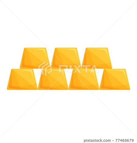 Gold bar finance icon, cartoon style Gold bar finance icon, cartoon style 77468679