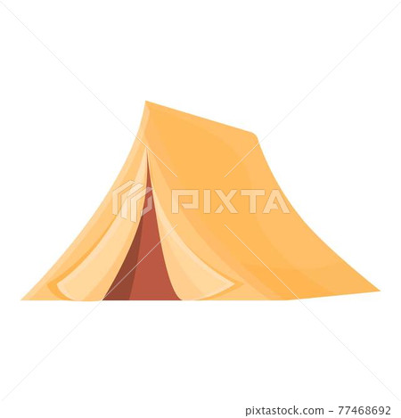 Safari tent icon, cartoon style Safari tent icon, cartoon style 77468692