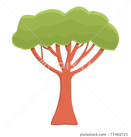 Safari green tree icon, cartoon style Safari green tree icon, cartoon style 77468725
