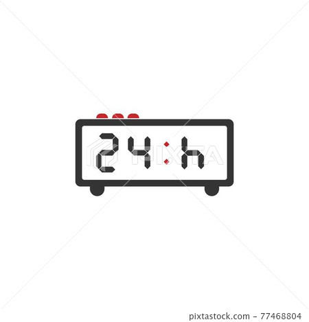 24 Hour icon logo vector illustration design 77468804