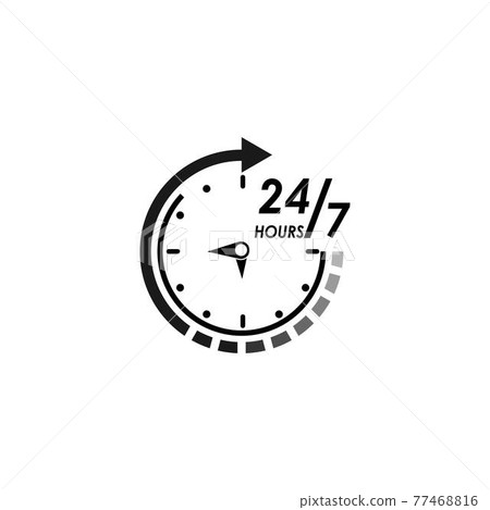 24 Hour icon logo vector illustration design 24 Hour icon logo vector illustration design 77468816