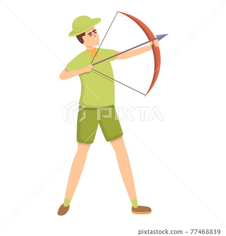 Scouting boy bow icon, cartoon style Scouting boy bow icon, cartoon style 77468839