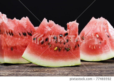 chunks of delicious red juicy watermelon chunks of delicious red juicy watermelon 77469392