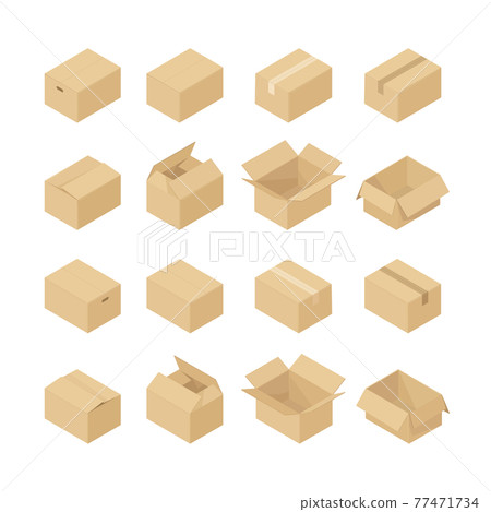 紙板箱等距圖 77471734