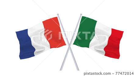 意大利和法國的旗幟 77472014