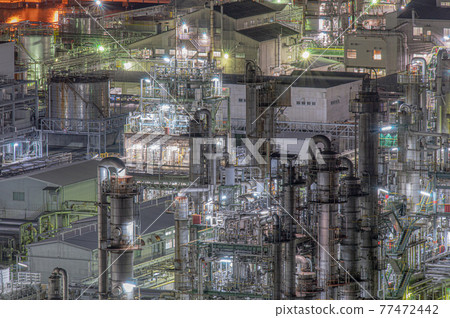 光束塔大竹市工廠夜景 77472442