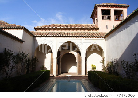 The courtyard of Alcazaba, Malaga, Andalusia, Spain The courtyard of Alcazaba, Malaga, Andalusia, Spain 77473000