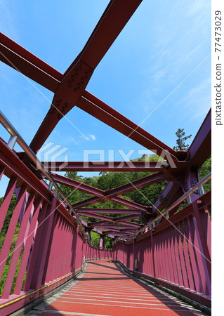 Red iron bridge Red iron bridge 77473029