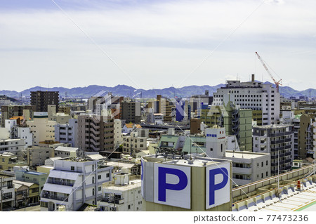 岡山縣岡山市，從岡山市政府眺望南部 77473236