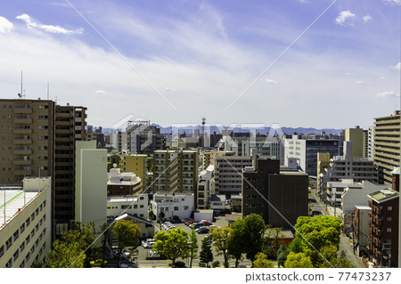 岡山縣岡山市，從岡山市政府眺望南部 77473237